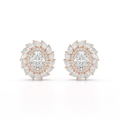 4.85 CT Lab Diamond Multi Shape Stud Earrings Jama Jewels