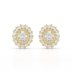 4.85 CT Lab Diamond Multi Shape Stud Earrings Jama Jewels