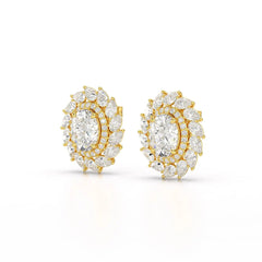 4.85 CT Lab Diamond Multi Shape Stud Earrings Jama Jewels