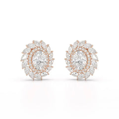 4.85 CT Lab Diamond Multi Shape Stud Earrings Jama Jewels
