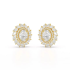 4.85 CT Lab Diamond Multi Shape Stud Earrings Jama Jewels