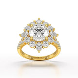4.95 Carat Round Pear Lab Diamond Ring - Jama Jewels