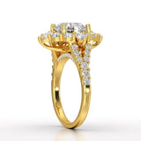 4.95 Carat Round Pear Lab Diamond Ring - Jama Jewels
