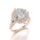 4.95 Carat Round Pear Lab Diamond Ring - Jama Jewels