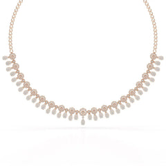 Round Cut Lab Grown Diamond 4.96 CT Elegant Choker Necklace