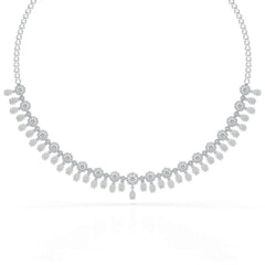 Round Cut Lab Grown Diamond 4.96 CT Elegant Choker Necklace