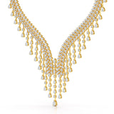 46.95 CT Lab Diamond Fancy Pear Cut Necklace