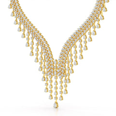 46.95 CT Lab Diamond Fancy Pear Cut Necklace Jama Jewels