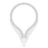 46.95 CT Lab Diamond Fancy Pear Cut Necklace