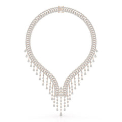 46.95 CT Lab Diamond Fancy Pear Cut Necklace Jama Jewels