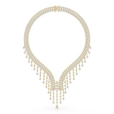 46.95 CT Lab Diamond Fancy Pear Cut Necklace