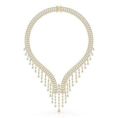 46.95 CT Lab Diamond Fancy Pear Cut Necklace Jama Jewels