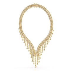 46.95 CT Lab Diamond Fancy Pear Cut Necklace Jama Jewels