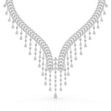46.95 CT Lab Diamond Fancy Pear Cut Necklace