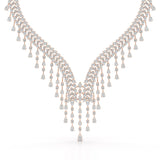 46.95 CT Lab Diamond Fancy Pear Cut Necklace