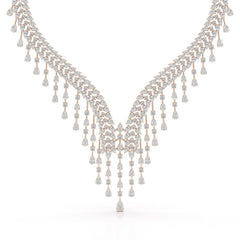 46.95 CT Lab Diamond Fancy Pear Cut Necklace Jama Jewels