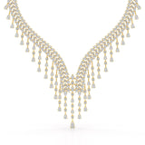 46.95 CT Lab Diamond Fancy Pear Cut Necklace