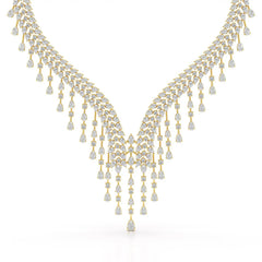 46.95 CT Lab Diamond Fancy Pear Cut Necklace Jama Jewels
