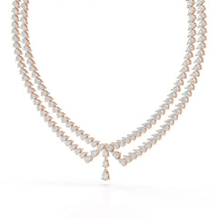 49.5 CT Lab Diamond Pear Cut Two Layer Necklace Jama Jewels