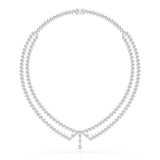 49.5 CT Lab Diamond Pear Cut Two Layer Necklace