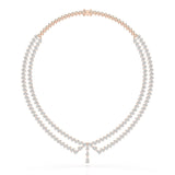 49.5 CT Lab Diamond Pear Cut Two Layer Necklace