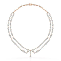 49.5 CT Lab Diamond Pear Cut Two Layer Necklace Jama Jewels