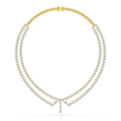 49.5 CT Lab Diamond Pear Cut Two Layer Necklace Jama Jewels