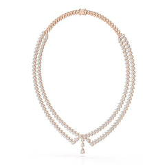 49.5 CT Lab Diamond Pear Cut Two Layer Necklace Jama Jewels