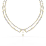 49.5 CT Lab Diamond Pear Cut Two Layer Necklace