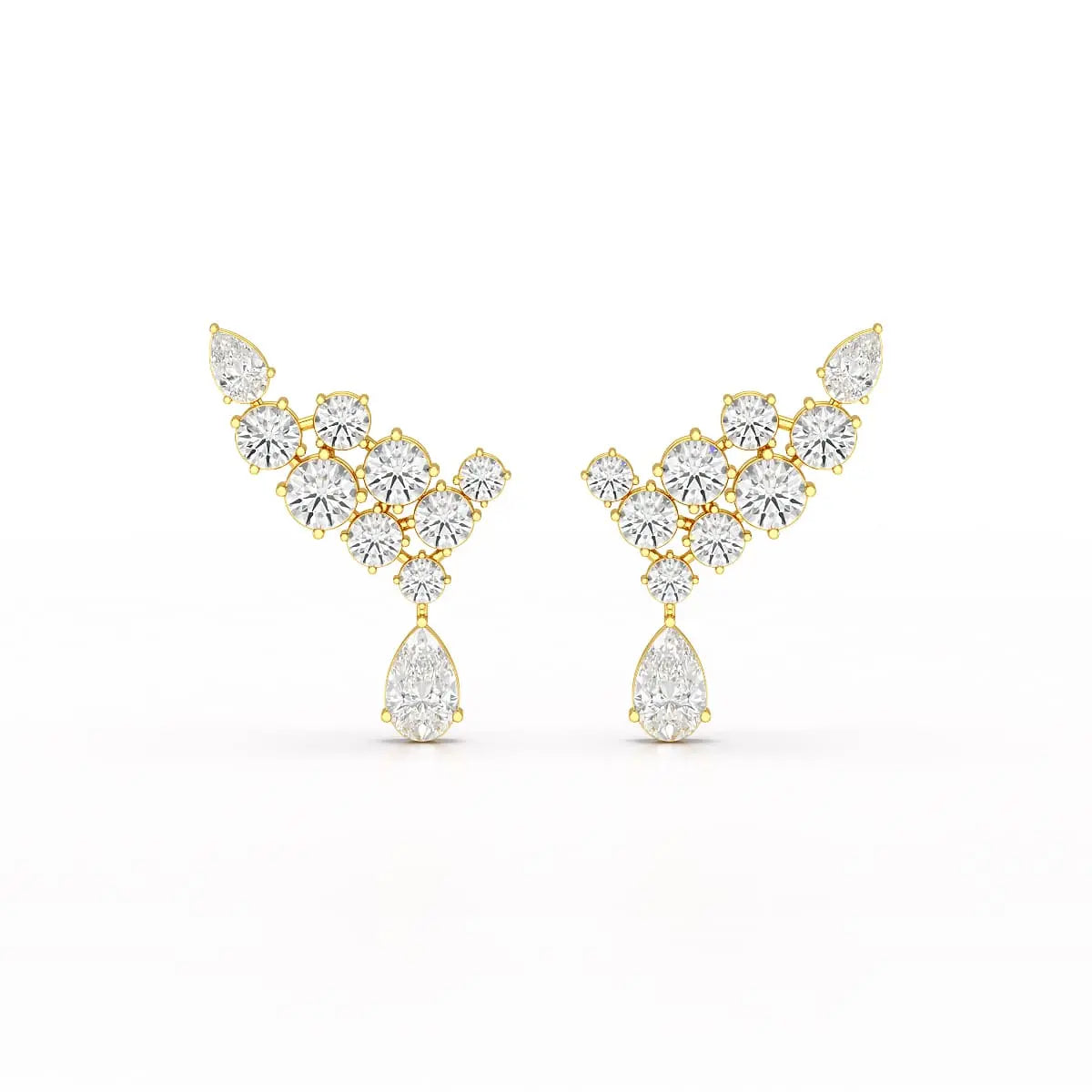 5.8 CT Lab Diamond Dangle Earrings