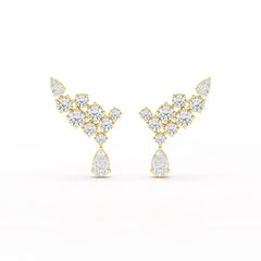 5.8 CT Lab Diamond Dangle Earrings