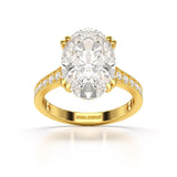 5.9 CT Oval Cut Solitaire Lab Diamond Ring