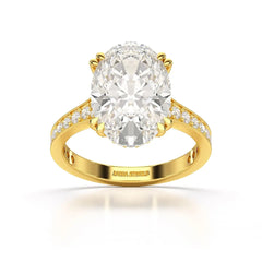 5.9 CT Oval Cut Solitaire Lab Diamond Ring