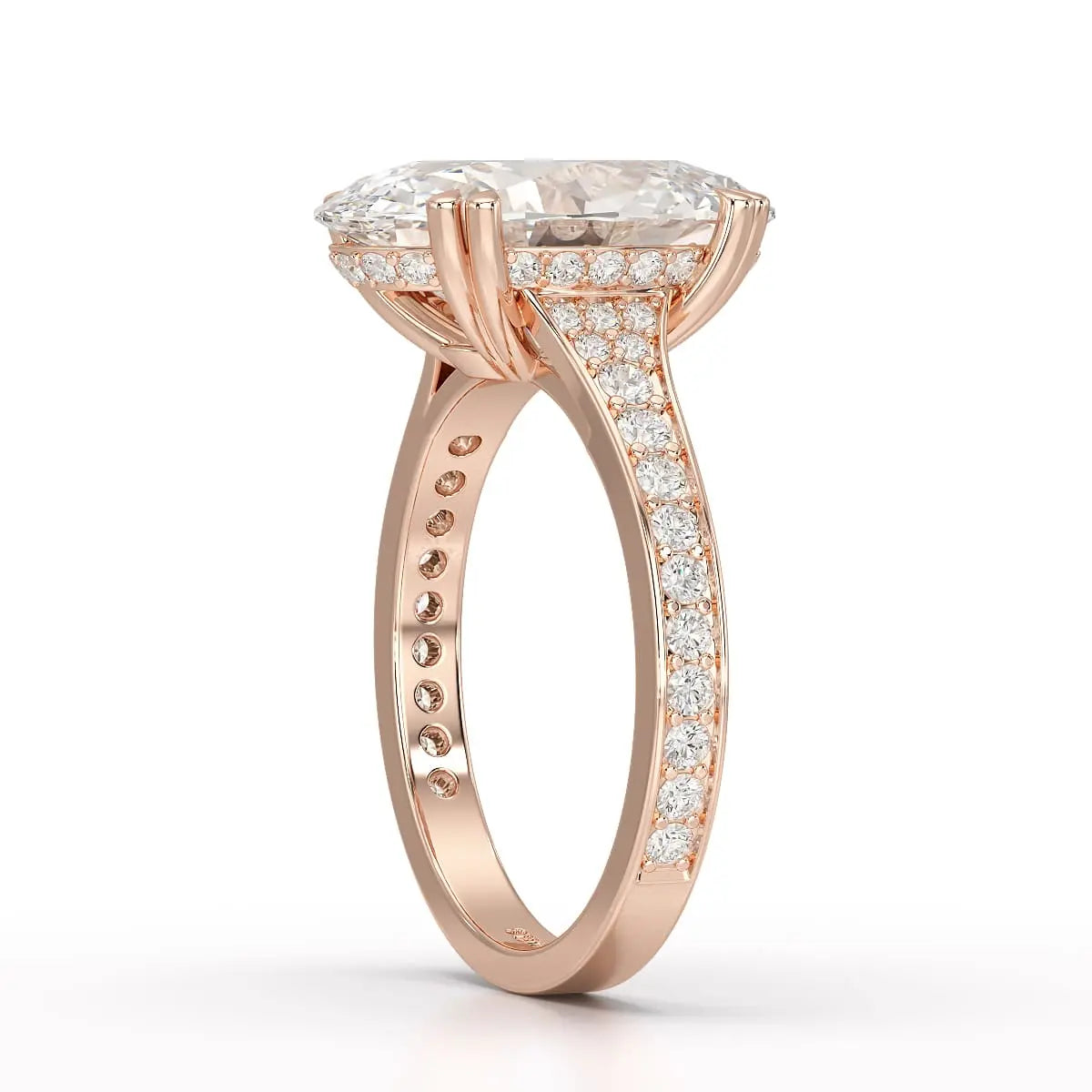 5.9 CT Oval Cut Solitaire Lab Diamond Ring