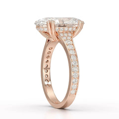 5.9 CT Oval Cut Solitaire Lab Diamond Ring