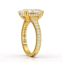 5.9 CT Oval Cut Solitaire Lab Diamond Ring