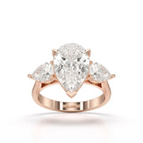 5 CT Pear Cut Lab Diamond Ring