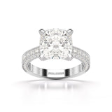 6.1 CT Lab Diamond Cushion Cut Solitaire Ring