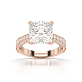 6.1 CT Lab Diamond Cushion Cut Solitaire Ring