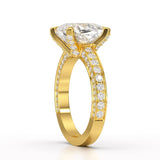 6.1 CT Lab Diamond Cushion Cut Solitaire Ring