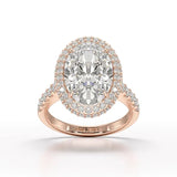6.1 CT Oval Cut Lab Diamond Wedding Ring - Jama Jewels