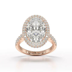 6.1 CT Oval Cut Lab Diamond Wedding Ring - Jama Jewels