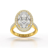 6.1 CT Oval Cut Lab Diamond Wedding Ring - Jama Jewels