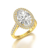 6.1 CT Oval Cut Lab Diamond Wedding Ring - Jama Jewels