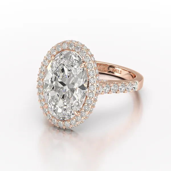 6.1 CT Oval Cut Lab Diamond Wedding Ring - Jama Jewels