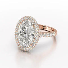 6.1 CT Oval Cut Lab Diamond Wedding Ring - Jama Jewels