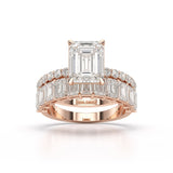 6.24 CT Classic Emerald Cut Lab Diamond Ring