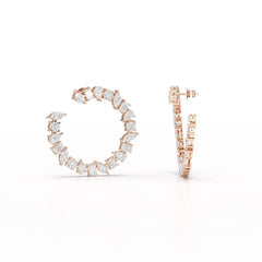 6.36 CT Multi Shape Lab Diamond Stud Earring Jama Jewels