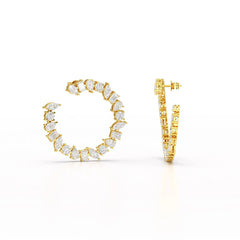 6.36 CT Multi Shape Lab Diamond Stud Earring Jama Jewels