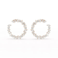 6.36 CT Multi Shape Lab Diamond Stud Earring Jama Jewels